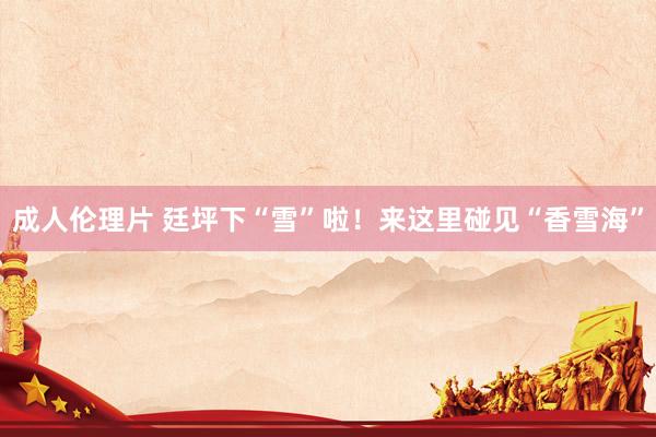 成人伦理片 廷坪下“雪”啦！来这里碰见“香雪海”